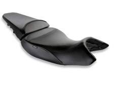 World Sport Aftermarket Motorcycle Seat and matching rear seat cover for the Honda NT1100 shown with CarbonFX all black (WSP-710-19).